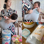 Did your neck sit down?^_^Going out with a baby carrier(*☻-☻*)still not mastered🤣🤣🤣そろそろ #首がすわった か&hellip;のInstagram画像