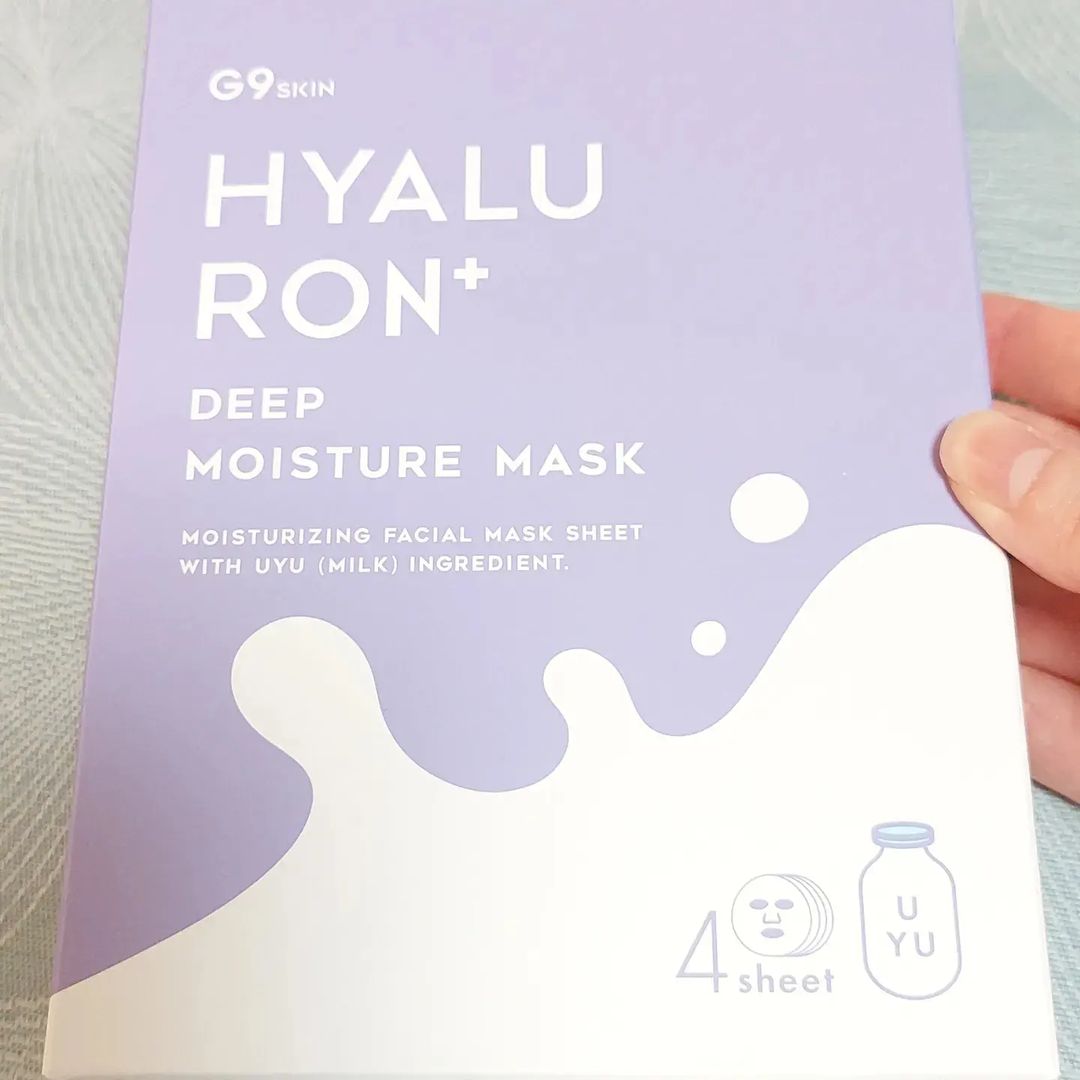 口コミ投稿：【HYALURON+ DEEP MOISTURE MASK】ウユ成分（乳タンパクエキス）配合かなりしっとり…