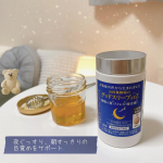 「睡眠の質*1の改善、ストレス軽減*2、疲労感軽減」*3の3つの機能を持つ、⁡山田養蜂場【 グッドスリープZZZ 】機能性表示食品⁡ネーミングがもう寝ちゃってますね💤⁡アピセラピー（ミツ&hellip;のInstagram画像