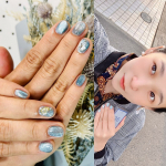 I have a live soon so I got my nails done💅glitter magnet nails(〃&omega;〃)stylish and beautiful✨✨もうすぐライブ&hellip;のInstagram画像