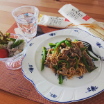 .#パスタランチ#江崎グリコ 様からご提供いただいた #SUNAOパスタ で #中華風パスタ ということで... 牛肉とピーマンで #チンジャオロース風パスタ に😁SUNAOパスタは、通&hellip;のInstagram画像