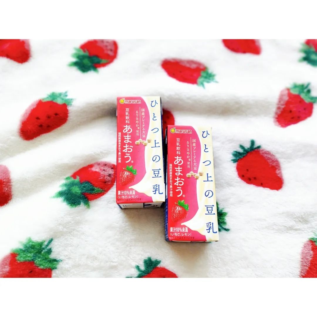 口コミ投稿：ひとつ上の豆乳あまおう🍓♥♥ひとつ上の豆乳シリーズ、白桃もおいしくて感動したけど、…