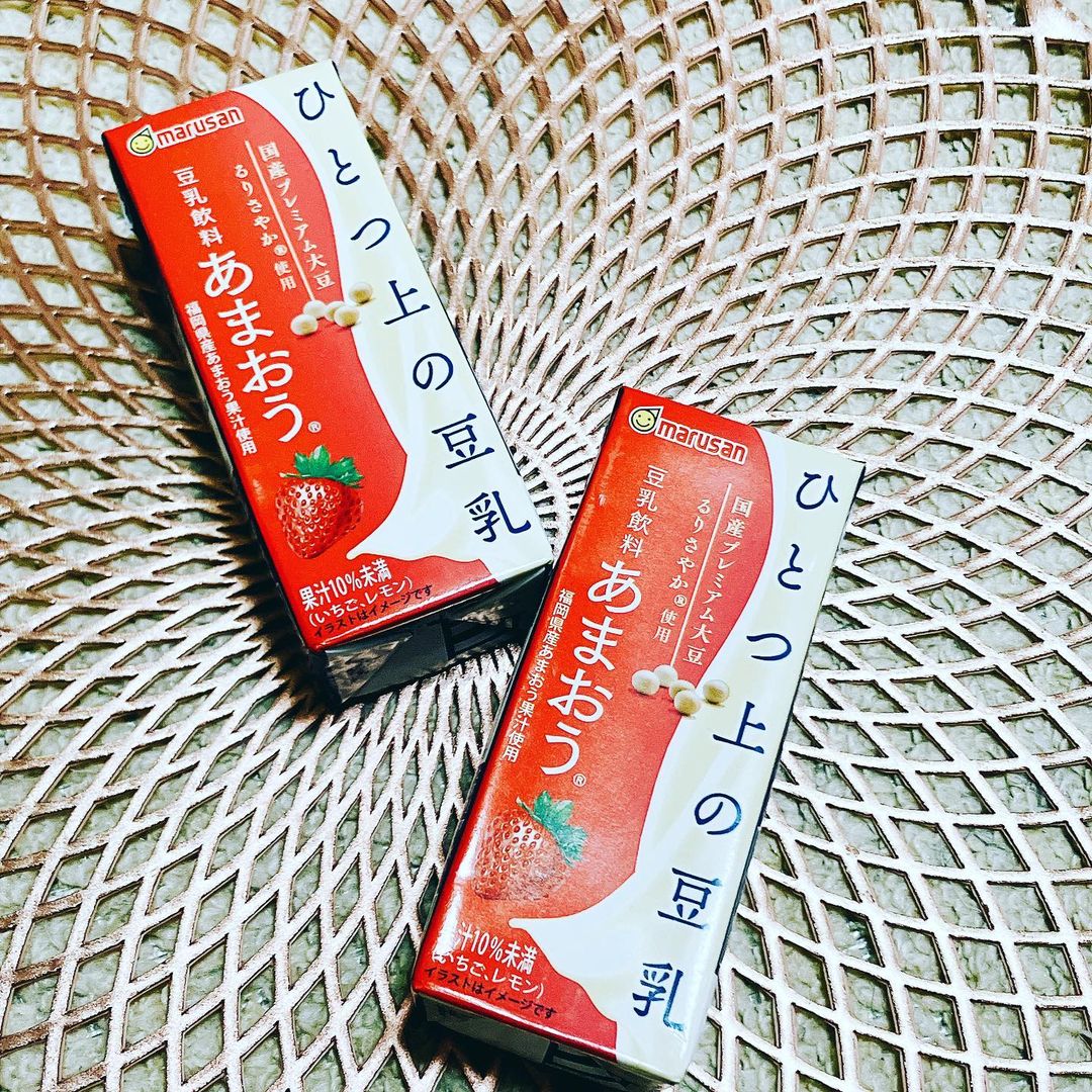 口コミ投稿：.🍓✨マルサンアイ「ひとつ上の豆乳」あまおう🍓マルサンアイの豆乳の中でも「ひとつ上…