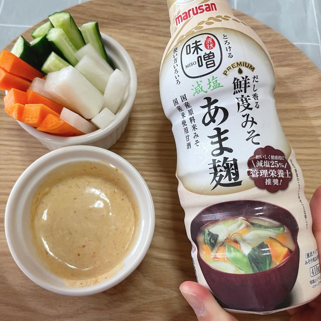 口コミ投稿：マルサンの味噌ボトルがマイヒット😆✨✨【だし香る鮮度みそPREMIUM 減塩あま麹 410g】…