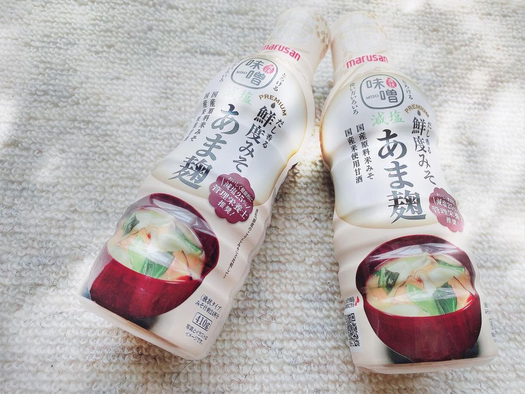 口コミ投稿：⁡⁡だし香る鮮度みそPREMIUM 減塩あま麹 🌿⁡マルサンの「鮮度のこうじみそ」と比較して…