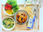 88myki🍽☀️今日の朝ごはん🌿休日の遅めの朝ごはん&uml;̮ 🔆な-んかタンパク質ほしいなと思ってマルサンアイ様のカロリーオフ豆乳をplus♡私は紅茶味が1番お気に入り🌿豆乳&hellip;のInstagram画像