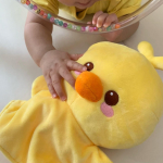 7月中体験した【ベビパEdu!】月齢でいうと0歳5ヶ月〜6ヶ月にかけて遊んだんだけどこの1ヶ月の成長は凄かった✨ピヨ太くんのパペットとは仲良くなれて前に置くとズリバイで取りに来るようになったよ&hellip;のInstagram画像