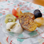 いつかのおやつ。グリーンフレンチトーストアップルコンポート添え🍎***先日誕生日を迎えまして。職場のパン作りがお上手な方から手作りバゲットをいただきました🥖🎁大事に食べたかったので&hellip;のInstagram画像