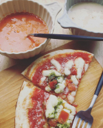 ・夏の栄養不足な身体にしみるスープ優しい味チーズが濃厚で🧀ゴルゴンゾーラスープ美味しかったです♪・THE Cheese ゴルゴンゾーラのスープTHECHEESEトマトとマスカル&hellip;のInstagram画像