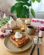 ＿＿＿＿＿ ⋄ 𓌉◯𓇋 ・・いちじくのフレンチトーストとコラーゲンで朝ごはん𓊤𓊧 ᐝ ・・コラリッチ『コラーゲンショット』は吸収されやすい低分子コラーゲンペプチド5,000mg+9種の&hellip;のInstagram画像