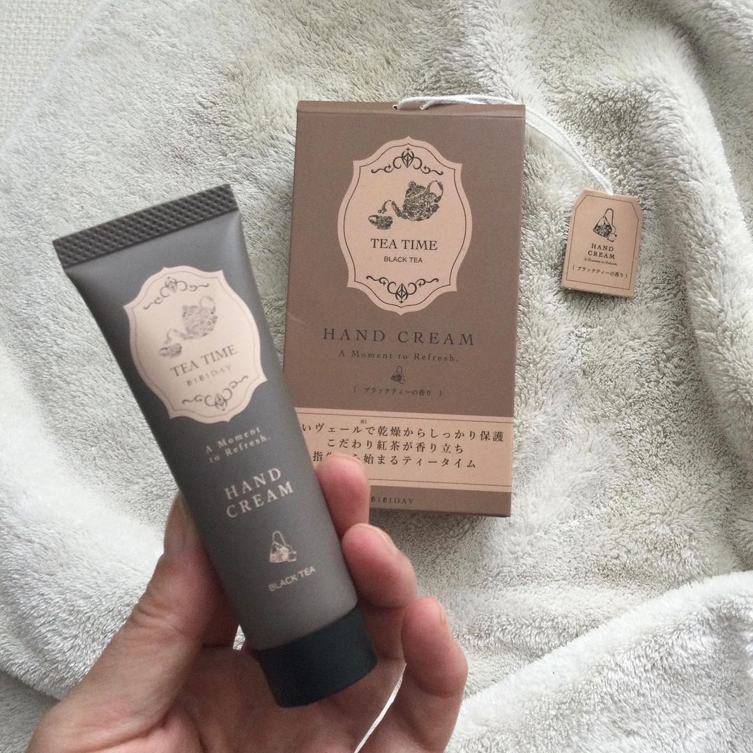 口コミ投稿：見た目も香りも紅茶♡BIBIDAY　Tea time ハンドクリームホワイトティーの香りがほんわ…