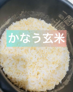 かなう玄米北海道産・無農薬栽培玄米です。白米と１合ずついれて炊いてみました🍚普段は雑穀米を一緒に炊いてるので子供たち何の抵抗もなく何なら何も聞かずに普通に食べました🤣３人とも笑笑け&hellip;のInstagram画像