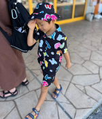 この服可愛くない🥳❓u0040shein_japan 服へのこだわりのないお兄は何でも着てくれるから嬉しい☺️💕でね、保育園といえばっお洋服にお名前✏️あーこれが苦手なのっっ🫠#ズボ&hellip;のInstagram画像