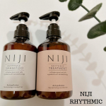 ⁡NIJI RHYTHMIC ⁡『ナノファイバージェル』配合うねり&bull;ハリ&bull;ツヤ&bull;コシの悩みのある方におすすめ！⁡泡立ちも良くて指通りもサラサラ。カラーの持ちも良くしてくれる効果ありだよ。&hellip;のInstagram画像