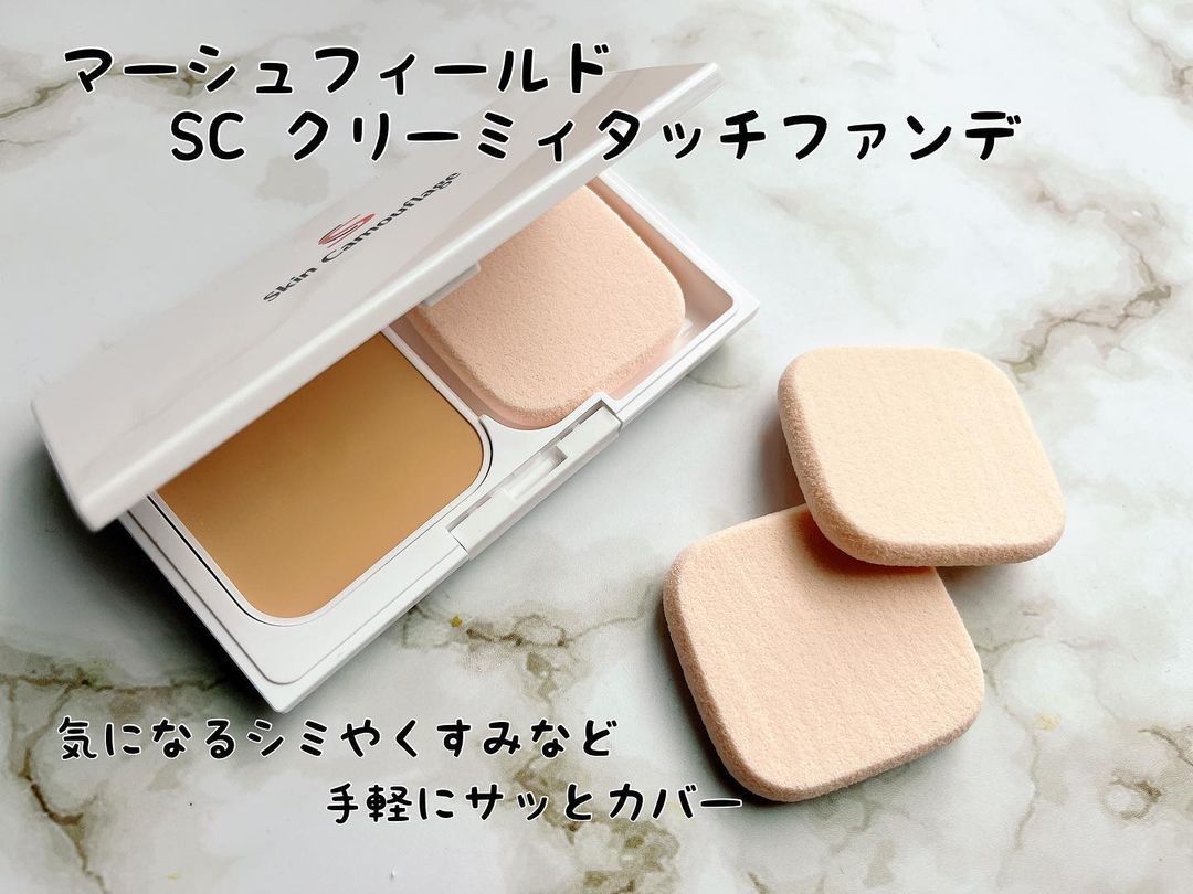 口コミ投稿：『マーシュフィールド SC クリーミィタッチファンデ＆ファンデスポンジ』⁡⁡マーシュ…