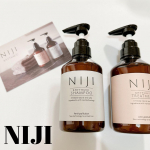 NIJI RHYTHMIC ⁡『ナノファイバージェル』配合うねり&bull;ハリ&bull;ツヤ&bull;コシの悩みのある方におすすめ！⁡泡立ちも良くて指通りもサラサラ。カラーの持ちも良くしてくれる効果ありだよ。⁡&hellip;のInstagram画像