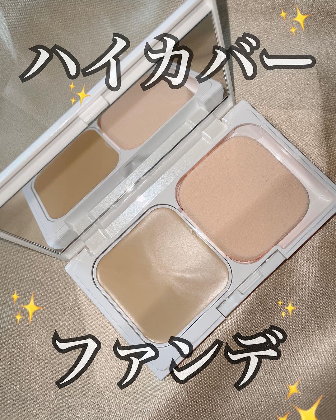 口コミ投稿：マーシュフィールド🤍SC クリーミィタッチファンデ▷ 21　SPF47 PA+++白のケース可愛い…