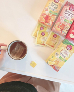ポンパドール　フルーツ オブ ザ ワールド𖠚՜日本緑茶センター株式会社さまよりお試しさせていただきました🌼⋱⚘⋰ ⋱⚘⋰ ⋱⚘⋰フレーバーは「地中海ピーチ」「イタリアンレモン」「ターキッシュ&hellip;のInstagram画像