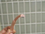 "キワの細かいところに便利な超ミニT型かみそり"こーんなに小さなカミソリ！ここまでミニサイズのカミソリは使ったことがありません小ささが伝わるように1円玉と比較してみました私は普段眉のお&hellip;のInstagram画像