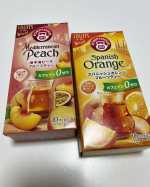 ☆。.:＊・゜ポンパドールフルーツ オブ ザ ワールド地中海ピーチ🍑/スパニッシュオレンジ🍊私の毎日のティータイム☕️に仲間入り︎💕︎︎︎💕︎︎︎💕︎︎果汁ビッツやフルーツをブレ&hellip;のInstagram画像