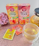 * ボンパドール フルーツオブザワールドフルーツハーブティー地中海ピーチ＆スパニッシュオレンジ爽やかでフレッシュなフルーツの香りに甘みもほんのり感じられます𓂃◌𓈒𓐍カロリーは１杯約５&hellip;のInstagram画像