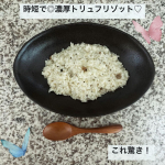 こんばんは🌙GWの方は楽しんでますか？お仕事の方はお疲れ様です🤍私は仕事をしてたのですが作る気がしなく、今日は時短メニューにしてみました🕊️たった３０秒でレストラン級！至極の濃厚トリュフ&hellip;のInstagram画像