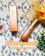 忙しい朝でも、きちんとお手入れができる、ありがたいオールインワンセラムの紹介です👍パーフェクトワン 薬用リンクルストレッチセラム✨ひとつで7役の薬用オールインワンセラムなんです。化粧&hellip;のInstagram画像