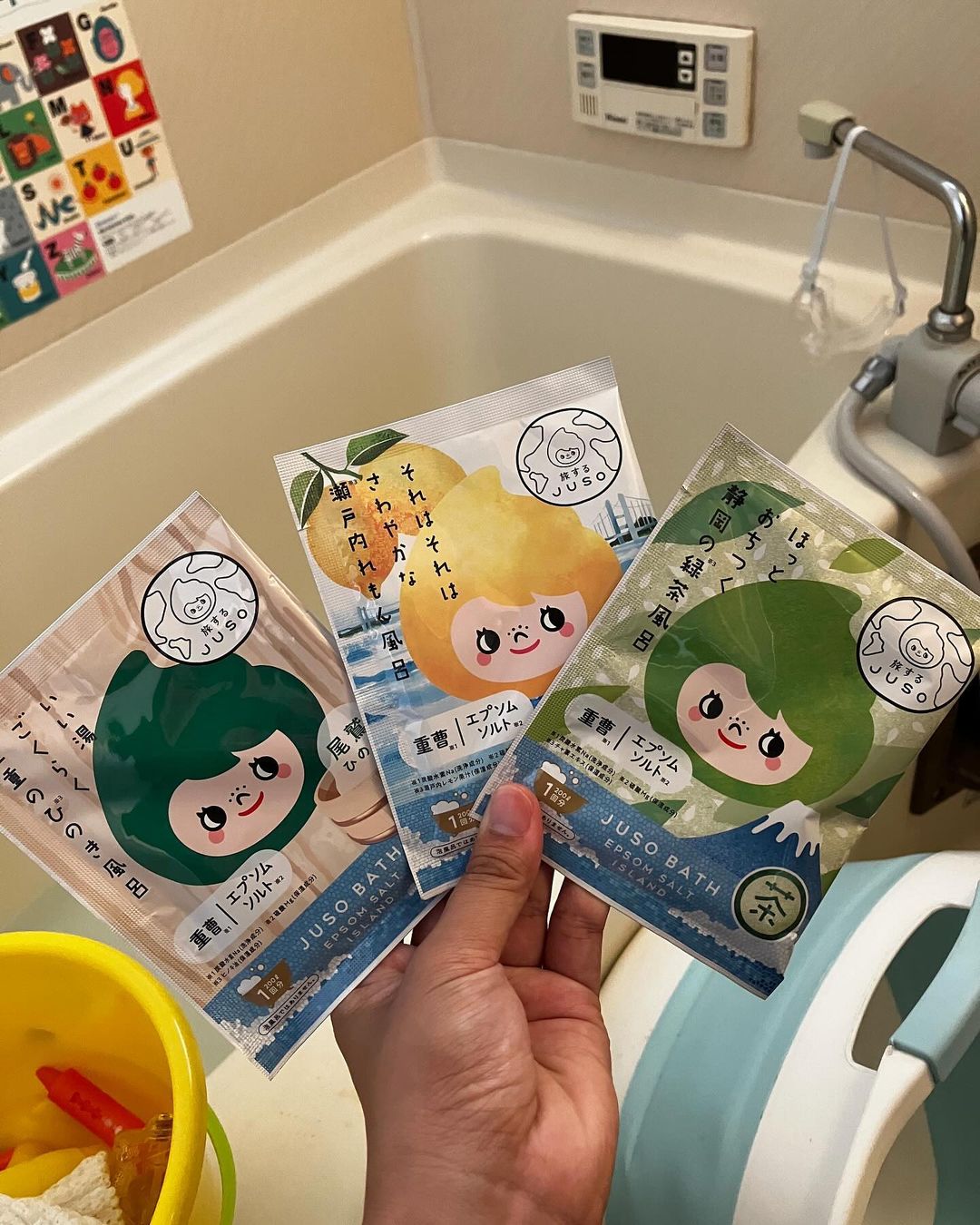 口コミ投稿：旅するJUSOちゃん ご当地入浴剤🍊さっぱりした3種類をお試ししました🌱毎日暑いからや…