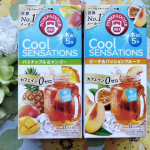 ドイツの老舗ハーブティーブランド「ポンパドール」シリーズの中でも人気の「クールセンセーション」シリーズを2種飲み比べ♡ピーチ＆パッションフルーツとパイナップル＆マンゴーです！水出しハーブティーの&hellip;のInstagram画像