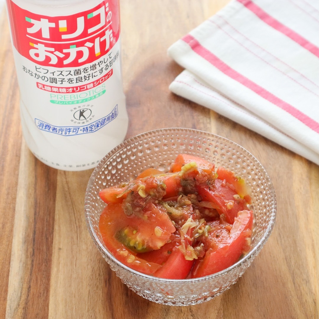 口コミ投稿：。🍅トマトとみょうがの梅和えみずみずしい#トマト をみょうが＆梅干しと合わせました…