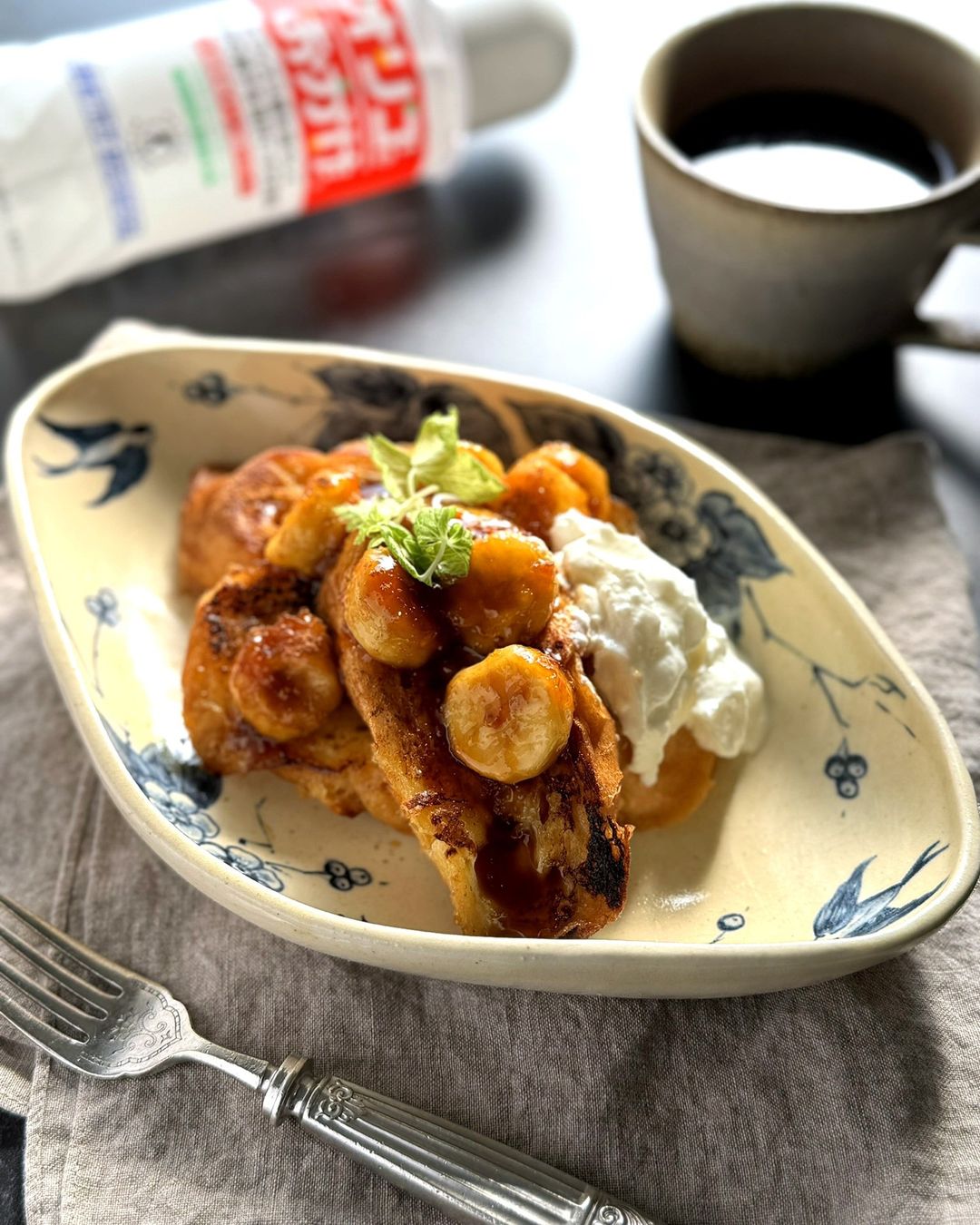 口コミ投稿：#腸活フレンチトーストレシピ🍴 実は私、朝一番に甘い物を食べるの大好きなんです🍬普…