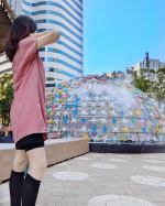 💫かざぐるまがいっぱい！一日中立ちっぱなしの日だったので着圧ソックスに頼った日😊スリムウォークの着圧ソックス「美脚ハイソックス」は、医学から生まれた段階圧力設計で、朝の美脚を夕方までキープ。&hellip;のInstagram画像