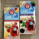 .クールセンセーション<ストロベリー&オレンジ/ベリーモヒート>をおためししました。水出しハーブティーです。カフェインゼロでフルーティーな味わいのハーブティー。常温5分で飲めるところも嬉しい&hellip;のInstagram画像