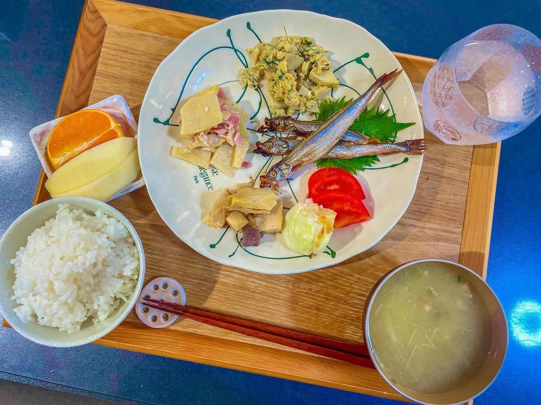 口コミ投稿：..⇢ ⇢ ⇢ 2024.04.10.（水）𓌉◯𓇋..ෆ 筍の金平・ししゃも🐟筍とベーコンのペペロンチーノ…