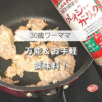 👈ワーママの暮らしと育児について発信中今回は万能調味料の「クレイジーガーリック」を紹介🧂お肉を焼く時にこれ一つですごく美味しくなる！しかもニンニクの味なのでガツンとした満足感もあり最高&hellip;のInstagram画像