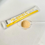 ＊ビタミンの補給に🍋ハイ・ゲンキC🍋酸味が強くないので酸っぱいのが苦手な私も飲みやすい！！甘酸っぱいというよりは、塩味も感じる風味でした。サラサラな粉がスッと入って来るので、食後の新習&hellip;のInstagram画像