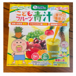 こどもフルーツ青汁　黄色の恵み（１箱30包入り)お試しさせてもらいました✨️甘くていい香りで👶🏻‪‪も一気に完食するよ🥤母も飲んでみたけど甘くて飲みやすかった‼️青汁って聞くと美味しいイメー&hellip;のInstagram画像