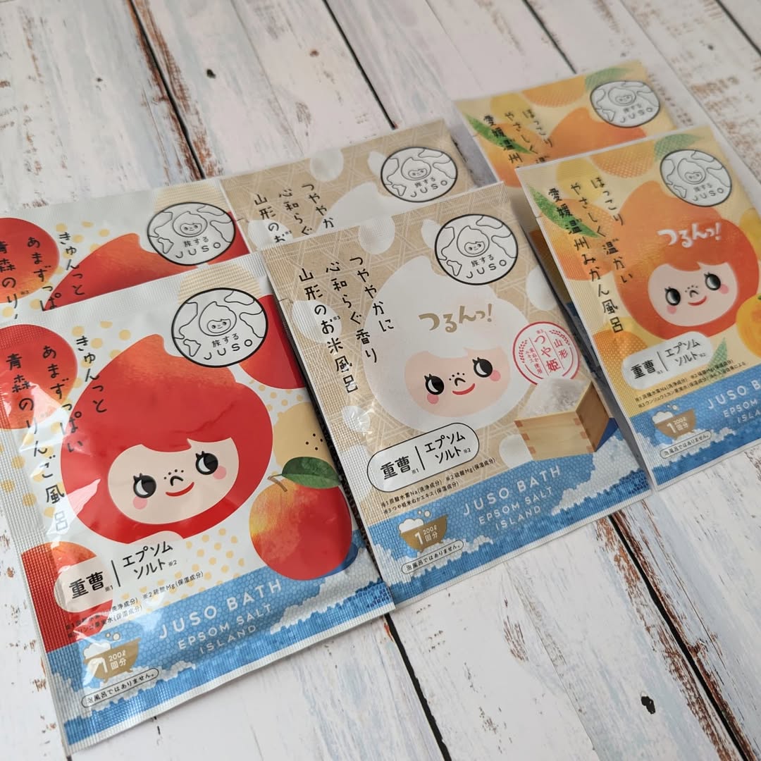 口コミ投稿：⋆┈┈┈┈┈┈┈┈┈┈┈┈┈┈┈⋆旅するJUSOちゃんのご当地入浴剤シリーズ3種類⋆┈┈┈┈┈┈┈┈┈┈┈┈┈┈┈⋆重…