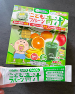 こんばんは～☆本日はタイトルにある通り、『こども　フルーツ青汁（緑）』のご紹介です☆モニターさせていただきました😍💓ぜひ、お付き合いください🎀さてさてみなさん、青汁って飲むことありますか&hellip;のInstagram画像