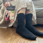 【スリムウォーク　美脚メイクソックス】履いてみました♪普段から履くことの多いクルー丈の靴下🧦いつものコーデで足首をひきしめてくれ美脚を目指せる✨✨履き口が幅広く、スムーズに履けました✨キ&hellip;のInstagram画像