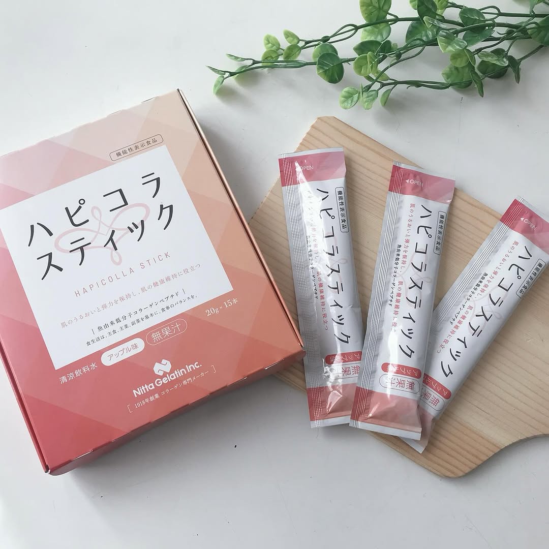 口コミ投稿：＼コラーゲンが手軽に摂れる♪飲むスキンケア／🔶ハピコラスティック🔶乾燥する季節にこ…