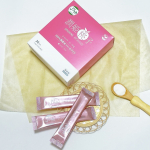 . @uruhime_momoko さまの飲むセラミド潤姫桃子をお試ししました♡♡ 持ち運びに便利なスティックタイプで水なしで飲めてピーチ味で美味しい🍑⋆* 100%国産の米由来グル&hellip;のInstagram画像