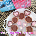 バレンタインに手作りチョコを♪ 共立食品株式会社 様の バレンタインキット使ってみました💕 今回は子供と一緒に作ってみましたよ &hearts;早速、生チョコタルトキットを使ってみます 箱の中にプチタ&hellip;のInstagram画像