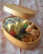 .たまには出社日のお弁当など🍱pic1～5・鶏唐揚げ・ねぎ入りだし巻き卵・大根皮のきんぴら・水菜おひたし・ミニトマト・ご飯pic6～10・チーズ巻き豚カツ・トマトめんつゆの焼&hellip;のInstagram画像