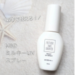 *親子で使えるノンガス＆ノンアルコールで肌に優しい日焼け止めミスト！M&D　ミルキーUVスプレー　45ｍLUV対策をしながらお肌ケアまでできちゃう♡べたつかないサラっとした使用感で、白浮きも&hellip;のInstagram画像