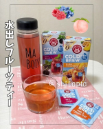 したぷら 東京下町食べ歩き　　＠shitapla⁡ポンパドール　コールドブリュー ピーチ＆パッションフルーツコールドブリュー ベリー モヒート⁡冷たいお水にポンッと入れるだけ🎐暑い日の&hellip;のInstagram画像