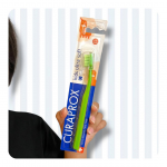 スイス生まれの子ども用歯ブラシクラプロックス✨もうすぐ10歳になる息子が使用しました❗️子ども歯ブラシの4歳〜12歳用の可愛いグリーンカラーです🍀現在歯列矯正中の息子は、自分に合う歯ブラ&hellip;のInstagram画像