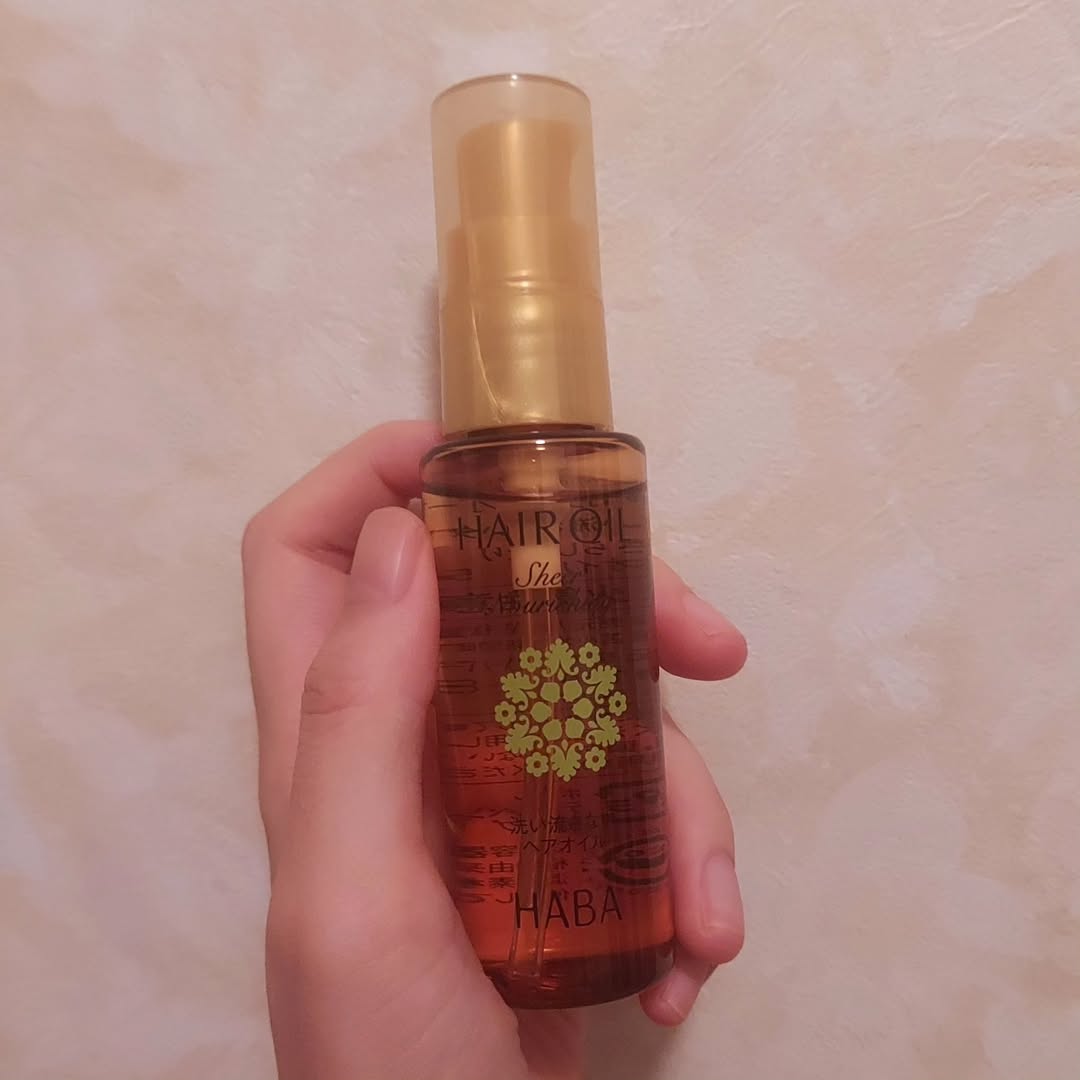口コミ投稿：HABA さらさらしっとりヘアオイル使い始めたよタオルドライしてドライヤー前につけて…