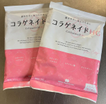 モニプラ様からいただきました！新田ゼラチン様よりコラゲネイドHGコラーゲンだけでなく、ヒアルロン酸とグルコサミン、コンドロイチンなどの成分も一緒に摂ることができる顆粒タイプのコラーゲンですお&hellip;のInstagram画像