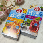 日本緑茶センター株式会社様よりCOLD BREW ベリーモヒート・ピーチ&パッションフルーツ お試しさせていただきました💕フルーツや果汁ビッツ、ステビアリーフなどをブレンドした自然な甘みの商品です&hellip;のInstagram画像